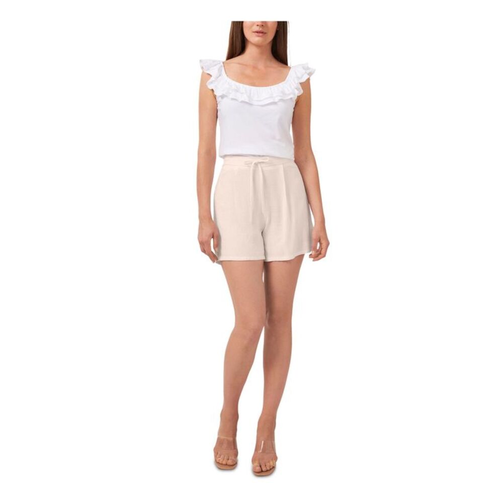 RILEY&RAE Womens Beige Stretch Tie Relaxed-fit Drawstring Evening Shorts XXL